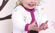 Lovely Lacy Baby Girl’s Knitted Cardigan Pattern