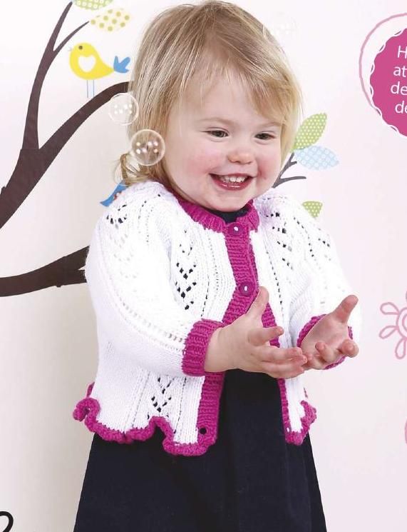 Lovely Lacy Baby Girl's Knitted Cardigan Pattern