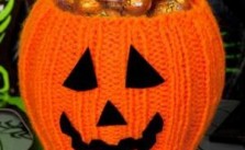 Pumpkin Bowl Cozy – Free Halloween Knitting Pattern
