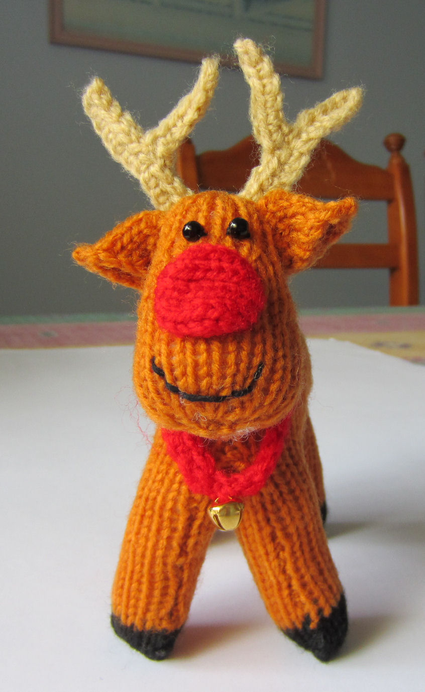 Rex The Reindeer Free Christmas Knitting Pattern