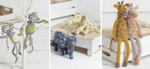Noah’s Ark Knitted Toy Patterns – Monkey, Giraffe and Elephant