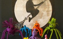 FREE Halloween Spider Family knitting pattern