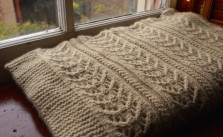 Cozy Lace and Cable Knitting Blanket