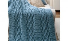 Cushy Cables Afghan Free Knitting Pattern