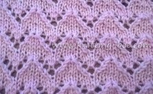 Lace Chevron Knitting Stitch by Knitting Bee