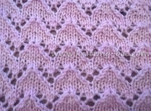 Lace Chevron Knitting Stitch by Knitting Bee