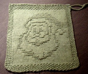 free christams knitting pattern santa dishcloth