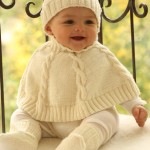 Baby Poncho, Hat and Socks Free Knitting Pattern in Extra Fine Merino