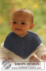 Free Baby Bib Knitting Pattern by DROPS