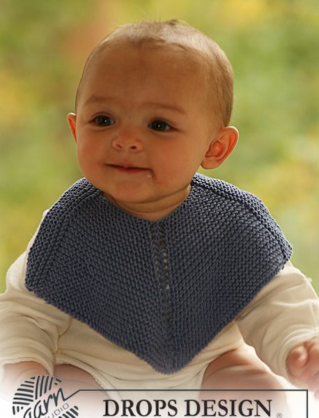 Free Baby Bib Knitting Pattern by DROPS