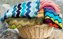 Missoni Inspired Lap Blanket Free Knitting Pattern