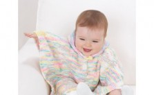 Sweet Hooded Poncho Free Knitting Pattern