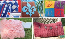 Five trendy pillows free knitting patterns