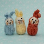 Bean bunnies free Easter knitting pattern