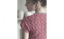 Bobble edged shrug free knitting pattern