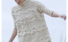Horizontal Cable Pullover Free Knitting Pattern