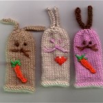 Rabbit Finger Puppets free knitting pattern for Easter