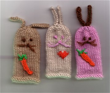 Rabbit Finger Puppets Free Knitting Pattern For Easter