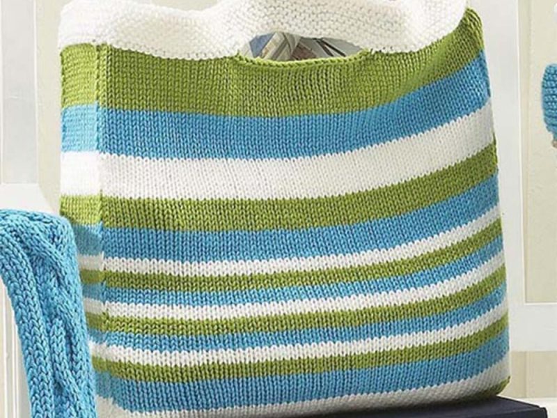 Summer Bag Set – Simple Striped Bag free knitting