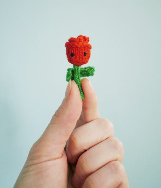 Tiny Rose Free Knitting Pattern