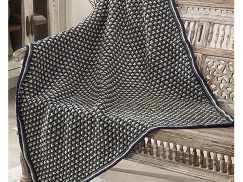 Tweedy Throw Free Knitting Pattern