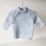 Chevron Motif Infant Sweater Free Knitting Pattern