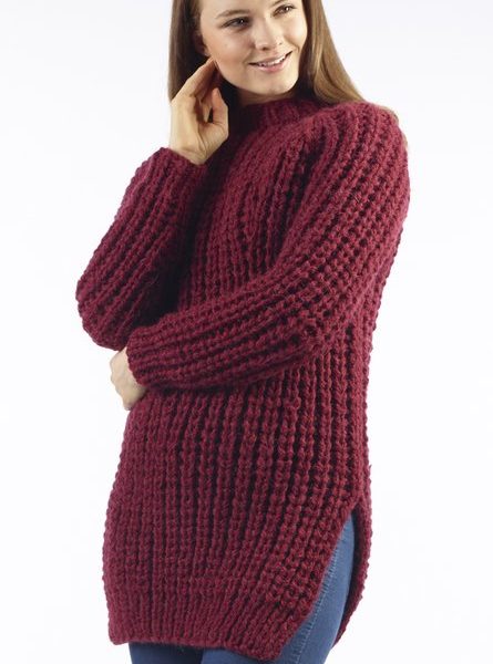 Yana Chunky Ribbed Jumper Free Knitting Pattern