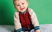 Baseball Jacket Free Knitting Pattern for Baby and Toddlers