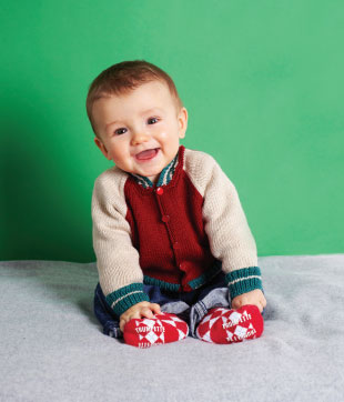 Baseball Jacket Free Knitting Pattern for Baby and Toddlers