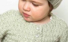 Cream Cardigan & Hat Free Knitting Pattern