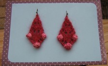 Berry Trapezoid Earrings Free Knitting Pattern