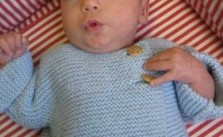 Garter Stitch Baby Sweater Free Knitting Pattern