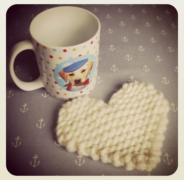 Knit a Heart Coaster