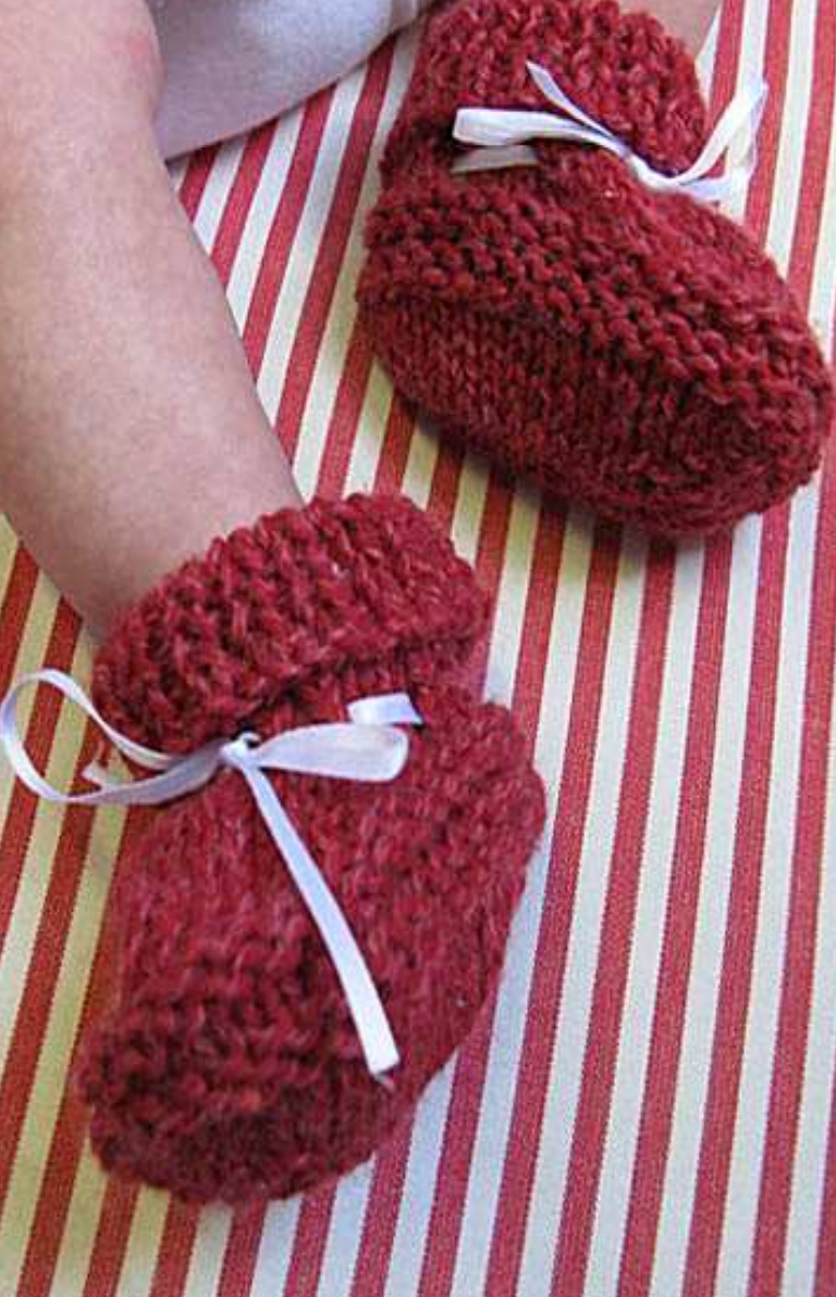 baby knit booties pattern free