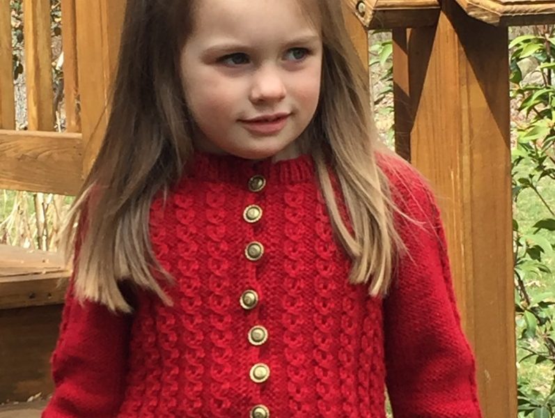 Child’s Mock Cable Sweater Free Knitting Pattern