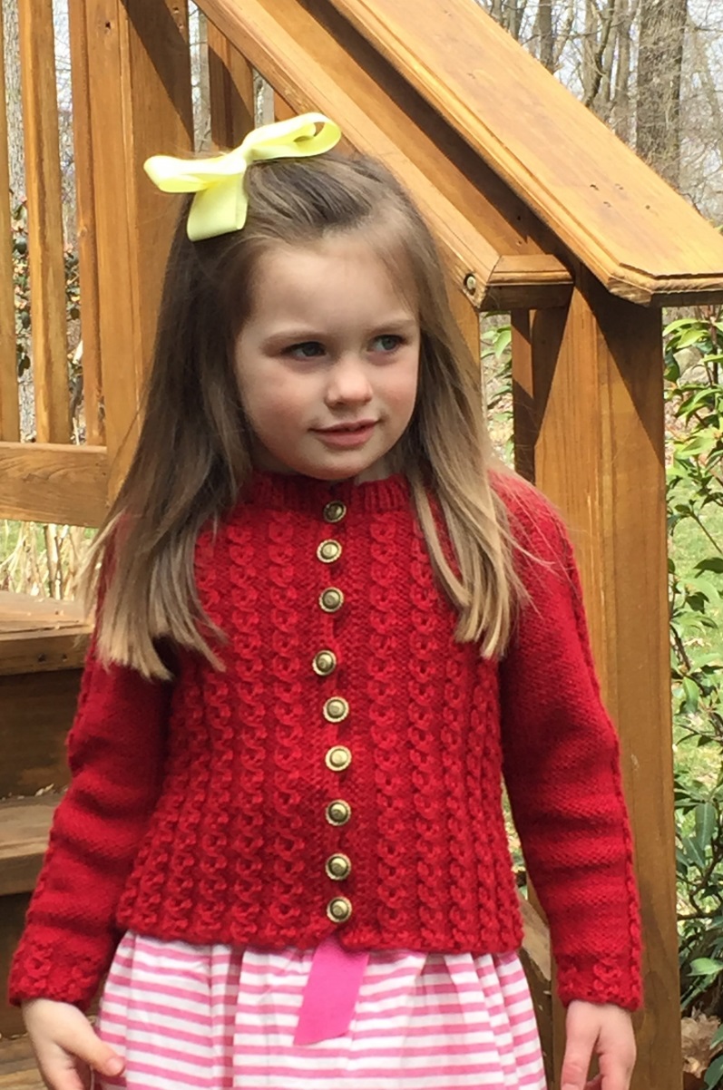 Child S Mock Cable Sweater Free Knitting Pattern