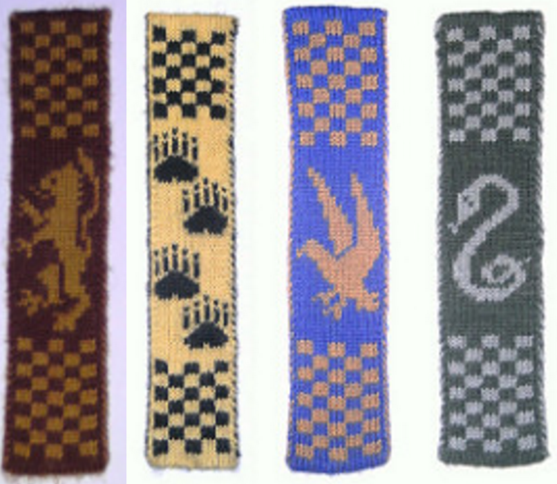 Double Knitted Harry Potter Bookscarves