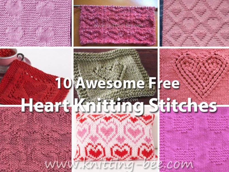 10 Awesome Heart Knitting Stitches