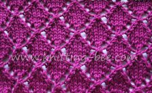 Diamond Lace Free Knitting Stitch