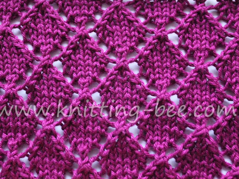 Diamond Lace Free Knitting Stitch