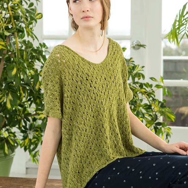 Ona – Lacy Ladies Top Free Knitting Pattern