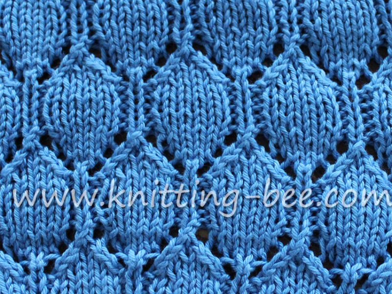 Oval Lace Pattern Free Knitting Stitch
