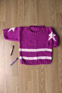 Star Pullover for Little Girls Free Knitting Pattern