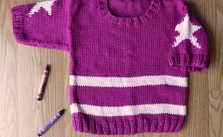 Star Pullover for Little Girls Free Knitting Pattern