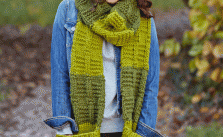 Valentine’s heart scarf free knitting pattern