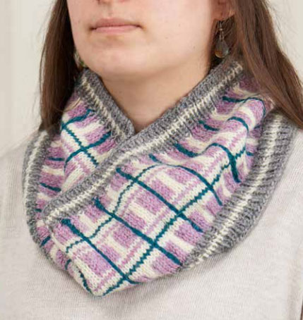 tartan-cowl-free-knitting-pattern