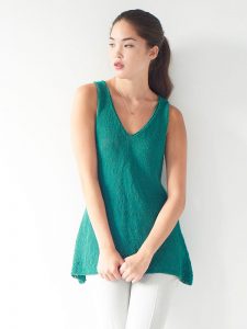 Filia Sleeveless Women’s Tee Free Knitting Pattern