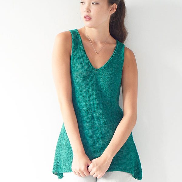 Filia Sleeveless Women’s Tee Free Knitting Pattern