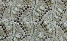 Lace Vertical Zig Zag with Bobbles Free Knitting Stitch
