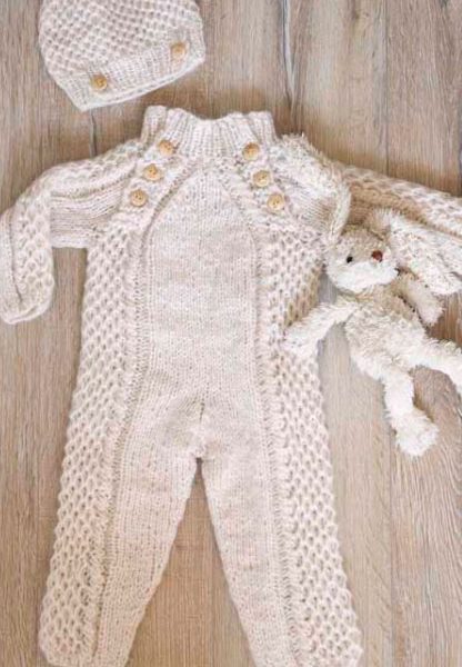 Child Overall and Hat Free Knitting Pattern